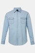 Chemise en jean JP 1880, manches longues et col Kent, coupe Modern Fit - jusqu'au 8 XL
