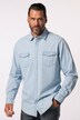 Chemise en jean JP 1880, manches longues et col Kent, coupe Modern Fit - jusqu'au 8 XL