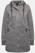 Veste en maille polaire à capuche, fermeture zippée à double sens