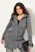 Veste en maille polaire à capuche, fermeture zippée à double sens