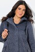 Veste en maille polaire à capuche, fermeture zippée à double sens