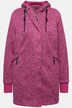 Veste en maille polaire à capuche, fermeture zippée à double sens