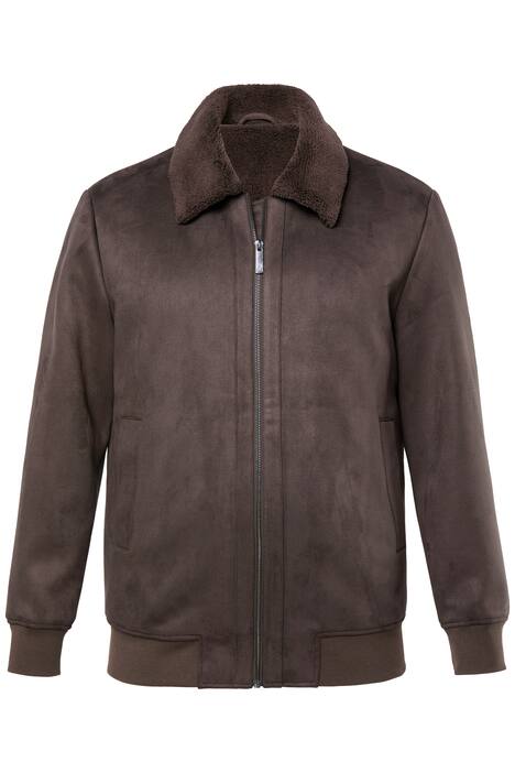 Bomber JP AWARE, kožený vzhled, teddy podšívka, GRS certifikované materiály, do 7XL