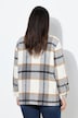 Surchemise à carreaux oversize, manches longues et col chemise