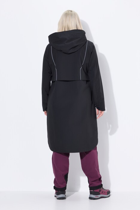 Giacca funzionale e impermeabile con cappuccio e tasche con zip