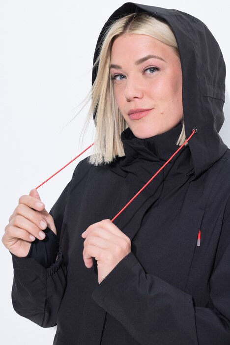Giacca funzionale e impermeabile con cappuccio e tasche con zip