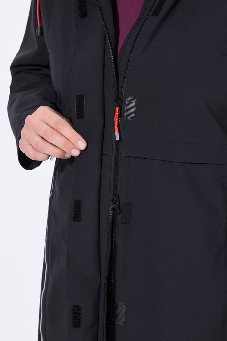 Giacca funzionale e impermeabile con cappuccio e tasche con zip