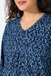 Geometric Print 3/4 Sleeve Pleated Tee