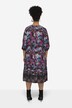 Vestido, forma en A, estampado por toda la prenda, escote de pico, manga 3/4