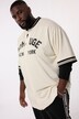 STHUGE T-skjorte, halvermet, oversized, brysttrykk, college-krage, opp til 8 XL