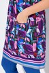 Robe en jersey imprimé, sans manches, coupe évasée et col rond