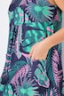 Robe en jersey imprimé, sans manches, coupe évasée et col rond