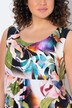 Robe en jersey imprimé, sans manches, coupe évasée et col rond