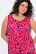 Robe en jersey imprimé, sans manches, coupe évasée et col rond
