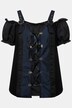 Klederdrachtblouse, vetersluiting, kant, korte mouwen, schouderbandjes