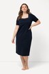 Chemise de nuit avec dentelle, encolure carrée et manches courtes