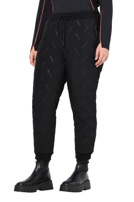 Funkční jogging kalhoty, kapsy na zip, žebrovaný lem, strečové