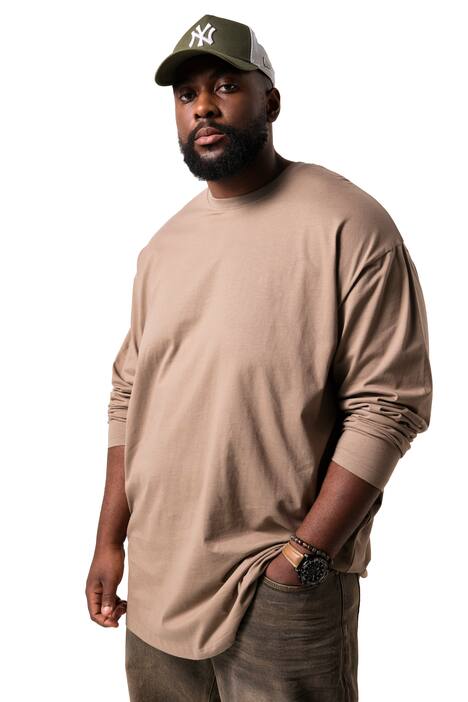 Tričko STHUGE, Basic, dlouhé rukávy, oversize, do 8XL
