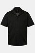 Chemise en jersey FLEXLASTIC® STHUGE, manches courtes, fines rayures et col cubain, coupe Modern Fit - jusqu'au 8 XL