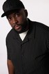 Chemise en jersey FLEXLASTIC® STHUGE, manches courtes, fines rayures et col cubain, coupe Modern Fit - jusqu'au 8 XL