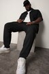 Chemise en jersey FLEXLASTIC® STHUGE, manches courtes, fines rayures et col cubain, coupe Modern Fit - jusqu'au 8 XL