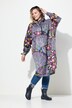 Functionele regencape, unisex, print, capuchon