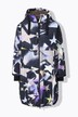 Funktionsmantel, oversized, Teddyfutter, Kapuze, 2-Wege-Zipper