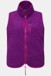 Teddy-bodywarmer, opstaande kraag, 2-wegrits, mouwloos
