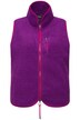 Teddy vesta, stojáček, dvoucestný zip, bez rukávů