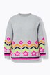 Jacquard trui, turtleneck, lange mouwen