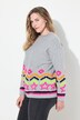 Jacquard trui, turtleneck, lange mouwen