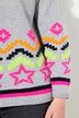 Jacquard trui, turtleneck, lange mouwen