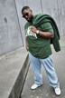 Camiseta STHUGE, media manga, oversize, estampado en el pecho, hasta la talla 8 XL