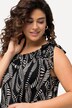 Abito di jersey smanicato con scollo rotondo arricciato