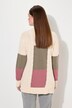 Pull en coton bio, col montant et manches longues, esprit « colour block »