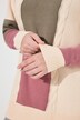Pull en coton bio, col montant et manches longues, esprit « colour block »