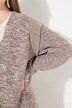 Cardigan long en maille de coton bio, coupe ouverte