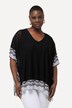 Blouse à frise rayée avec encolure en V et manches courtes