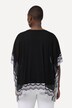 Blouse à frise rayée avec encolure en V et manches courtes