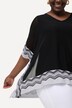 Blouse à frise rayée avec encolure en V et manches courtes