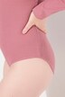Body, jersey acanalado, cuello alzado, manga larga, algodón orgánico