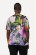 Slinky shirt, bloemen, hartvormige hals, korte mouwen