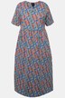 Geometric Print Short Sleeve Jersey Dress