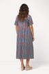 Geometric Print Short Sleeve Jersey Dress