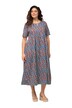 Žerzejové maxi šaty, A střih, kulatý výstřih, krátké rukávy, kapsy