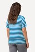 T-shirt, striber, metallisk dyremotiv, V-udskæring, korte ærmer