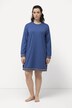 Loungewear-kjole, stripete mansjetter, rund hals, lange ermer