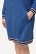 Loungewear-kjole, stripete mansjetter, rund hals, lange ermer