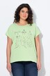 T-shirt, metallic diermotief, oversized, ronde hals, korte mouw