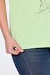 T-shirt, metallic diermotief, oversized, ronde hals, korte mouw